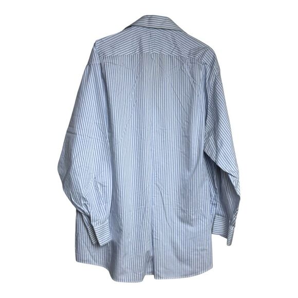 Charles tyrwhitt non iron classic fit blue striped button up shirt size 19/37 - Picture 2 of 8